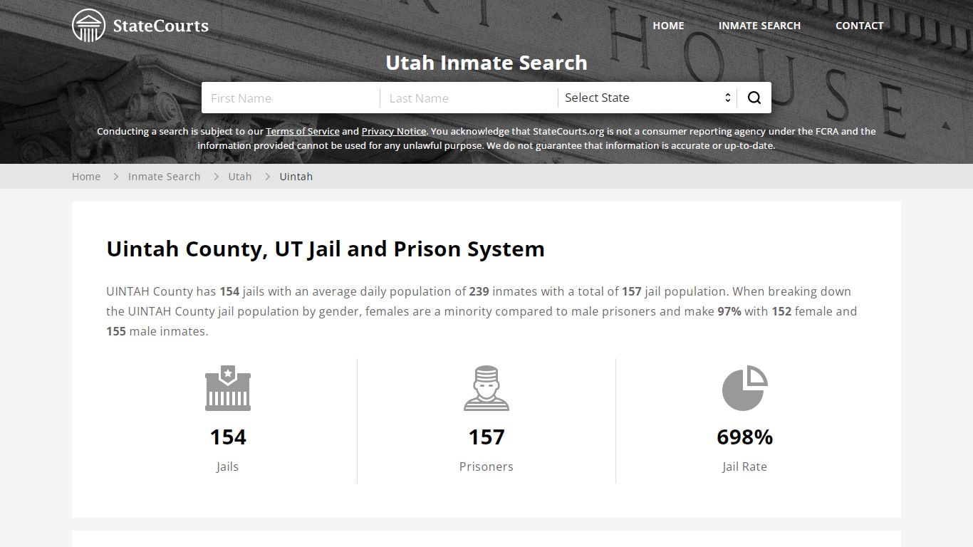 Uintah County, UT Inmate Search - StateCourts