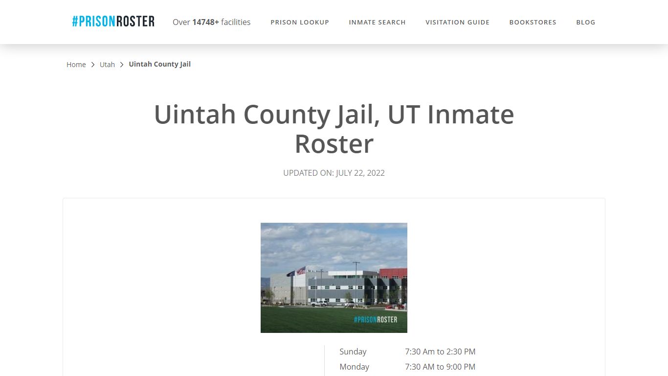 Uintah County Jail, UT Inmate Roster